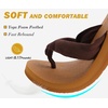 KuaiLu Flip Flops for Women with Arch Support Summer Beach Thong Sandals(Brown Khaki)