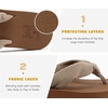 KuaiLu Flip Flops for Women with Arch Support Summer Beach Thong Sandals(Camel Apricot)