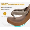KuaiLu Flip Flops for Women with Arch Support Summer Beach Thong Sandals(Camel Apricot)