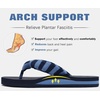 KuaiLu Flip Flops for Women with Arch Support Summer Beach Thong Sandals(Dark Blue)