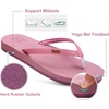 KuaiLu Flip Flops for Women with Arch Support Summer Beach Thong Sandals(Dark Pink)