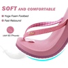 KuaiLu Flip Flops for Women with Arch Support Summer Beach Thong Sandals(Dark Pink)