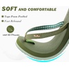 KuaiLu Flip Flops for Women with Arch Support Summer Beach Thong Sandals(Green)