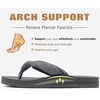 KuaiLu Flip Flops for Women with Arch Support Summer Beach Thong Sandals(Grey)