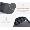 KuaiLu Flip Flops for Women with Arch Support Summer Beach Thong Sandals(Grey Black)