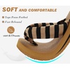 KuaiLu Flip Flops for Women with Arch Support Summer Beach Thong Sandals(Khaki Black)