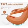 KuaiLu Flip Flops for Women with Arch Support Summer Beach Thong Sandals(Orange)