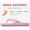KuaiLu Flip Flops for Women with Arch Support Summer Beach Thong Sandals(Pink)