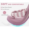 KuaiLu Flip Flops for Women with Arch Support Summer Beach Thong Sandals(Pink White)