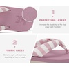 KuaiLu Flip Flops for Women with Arch Support Summer Beach Thong Sandals(Pink White)