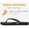 KuaiLu Flip Flops for Women with Arch Support Summer Beach Thong Sandals(Sequined Black)