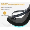 KuaiLu Flip Flops for Women with Arch Support Summer Beach Thong Sandals(Sequined Black)