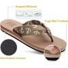 KuaiLu Flip Flops for Women with Arch Support Summer Beach Thong Sandals(Silk Brown)