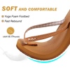 KuaiLu Flip Flops for Women with Arch Support Summer Beach Thong Sandals(Tan)