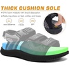 KuaiLu Mens Arch Support Hiking Sandals Orthopedic Athletic Walking Sandles(Black)