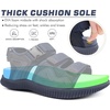KuaiLu Mens Arch Support Hiking Sandals Orthopedic Athletic Walking Sandles(Blue)