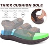 KuaiLu Mens Arch Support Hiking Sandals Orthopedic Athletic Walking Sandles(Brown)