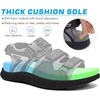 KuaiLu Mens Arch Support Hiking Sandals Orthopedic Athletic Walking Sandles(Grey Black)