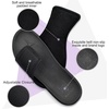 KuaiLu Mens Athletic Slides Wide Adjustable Arch Support Sport Sandals(All Black)