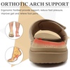 KuaiLu Mens Athletic Slides Wide Adjustable Arch Support Sport Sandals(Beige)