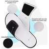 KuaiLu Mens Athletic Slides Wide Adjustable Arch Support Sport Sandals(Black White)
