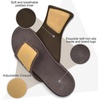 KuaiLu Mens Athletic Slides Wide Adjustable Arch Support Sport Sandals(Dark Brown)