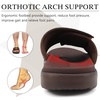 KuaiLu Mens Athletic Slides Wide Adjustable Arch Support Sport Sandals(Dark Brown)