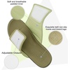 KuaiLu Mens Athletic Slides Wide Adjustable Arch Support Sport Sandals(Green)
