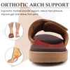 KuaiLu Mens Athletic Slides Wide Adjustable Arch Support Sport Sandals(Khaki Brown)