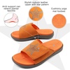 KuaiLu Mens Athletic Slides Wide Adjustable Arch Support Sport Sandals(Orange)