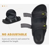 KuaiLu Mens Casual Sandals with Comfortable Orthopedic Arch Support Summer Beach Walking Shoes Cushion Slides Slip on Indoor Outdoor(Black)