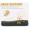 KuaiLu Mens Casual Sandals with Comfortable Orthopedic Arch Support Summer Beach Walking Shoes Cushion Slides Slip on Indoor Outdoor(Black)