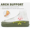 KuaiLu Mens Casual Sandals with Comfortable Orthopedic Arch Support Summer Beach Walking Shoes Cushion Slides Slip on Indoor Outdoor(Green)