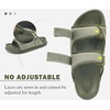 KuaiLu Mens Casual Sandals with Comfortable Orthopedic Arch Support Summer Beach Walking Shoes Cushion Slides Slip on Indoor Outdoor(Green)