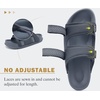 KuaiLu Mens Casual Sandals with Comfortable Orthopedic Arch Support Summer Beach Walking Shoes Cushion Slides Slip on Indoor Outdoor(Grey)