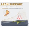 KuaiLu Mens Casual Sandals with Comfortable Orthopedic Arch Support Summer Beach Walking Shoes Cushion Slides Slip on Indoor Outdoor(Grey)