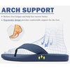 KuaiLu Mens Flip Flops Comfortable Arch Support Waterproof Thong Sandals(Blue)