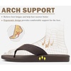 KuaiLu Mens Flip Flops Comfortable Arch Support Waterproof Thong Sandals(Dbrown)