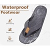 KuaiLu Mens Flip Flops Comfortable Arch Support Waterproof Thong Sandals(Grey)