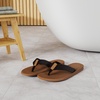 KuaiLu Mens Flip Flops Comfortable Arch Support Waterproof Thong Sandals(Khaki)