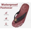 KuaiLu Mens Flip Flops Comfortable Arch Support Waterproof Thong Sandals(Wine)