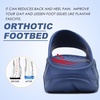 KuaiLu Mens Orthotic Recovery Sandals Arch Support Slides Plantar Fasciitis(Blue)