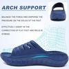 KuaiLu Mens Orthotic Recovery Sandals Arch Support Slides Plantar Fasciitis(Blue)