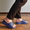KuaiLu Mens Orthotic Recovery Sandals Arch Support Slides Plantar Fasciitis(Blue)