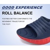 KuaiLu Mens Orthotic Recovery Sandals Arch Support Slides Plantar Fasciitis(Blue Red)