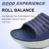 KuaiLu Mens Orthotic Recovery Sandals Arch Support Slides Plantar Fasciitis(Blue White)