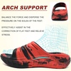 KuaiLu Mens Orthotic Recovery Sandals Arch Support Slides Plantar Fasciitis(Camo-red Black)