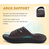 KuaiLu Mens Orthotic Recovery Sandals Arch Support Slides Plantar Fasciitis(Chestnut)