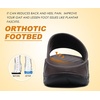 KuaiLu Mens Orthotic Recovery Sandals Arch Support Slides Plantar Fasciitis(Chestnut)
