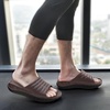 KuaiLu Mens Orthotic Recovery Sandals Arch Support Slides Plantar Fasciitis(Chestnut)
